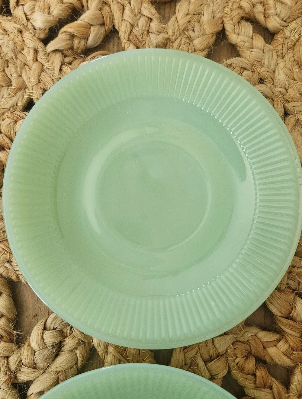 Jadeite Ceramic Dessert Plates - Set of 3